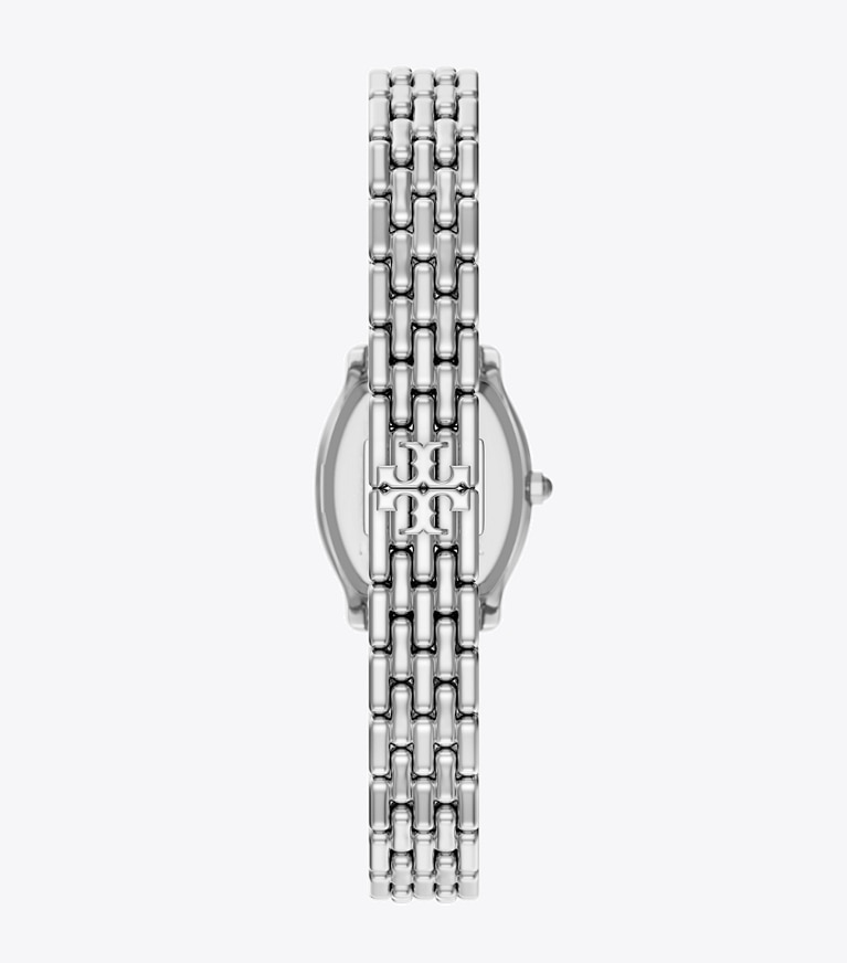 Tory Burch designer strap watches Mini Eleanor Curve Watch in IVORY/SILVER/PAVE back
