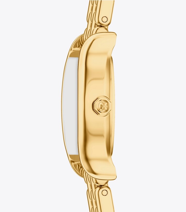 Tory Burch designer strap watches Mini Eleanor Curve Watch in IVORY/GOLD side