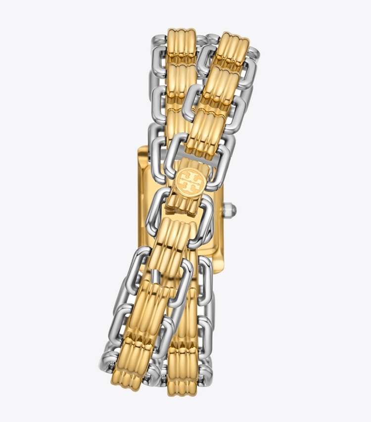 Tory Burch designer strap watches Mini Eleanor Double Wrap Watch in IVORY/ TWO-TONE back