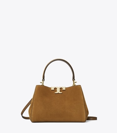 Tory Burch designer crossbody bags Mini Eleanor Henkeltasche aus Wildleder in Park Bench front