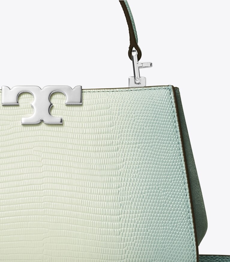 Tory Burch designer crossbody bags Mini Eleanor Henkeltasche mit Reptilien-Prägung in Blanc angle