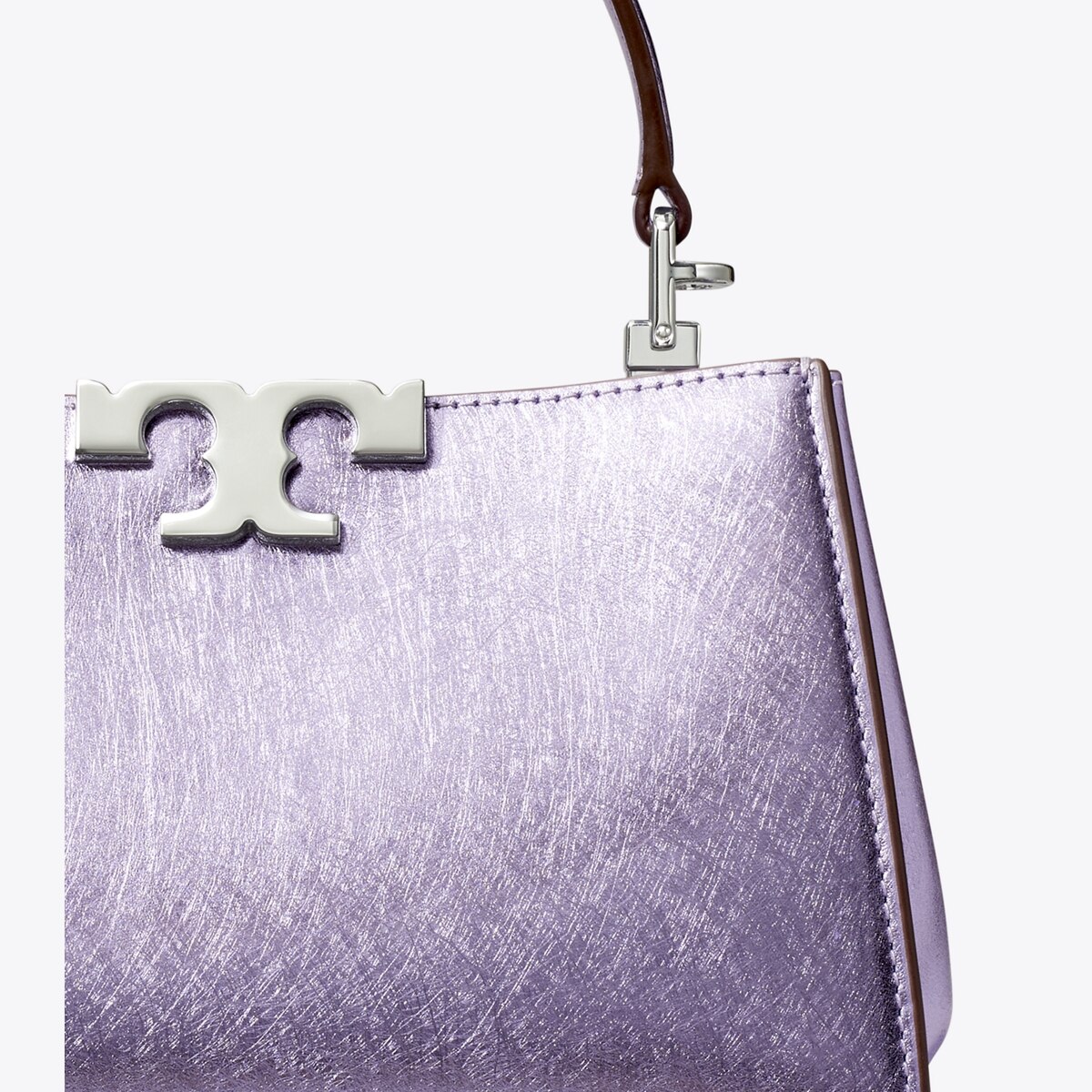 【Tory Burch】Mini Eleanor Satchel (Pansy Purple) Mini Eleanor Croc-Embossed Satchel, Pansy Purple | Tory Burch KW