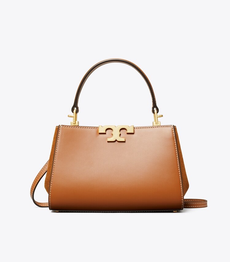 Tory Burch designer crossbody bags Mini Eleanor Satchel in Malt Whiskey front