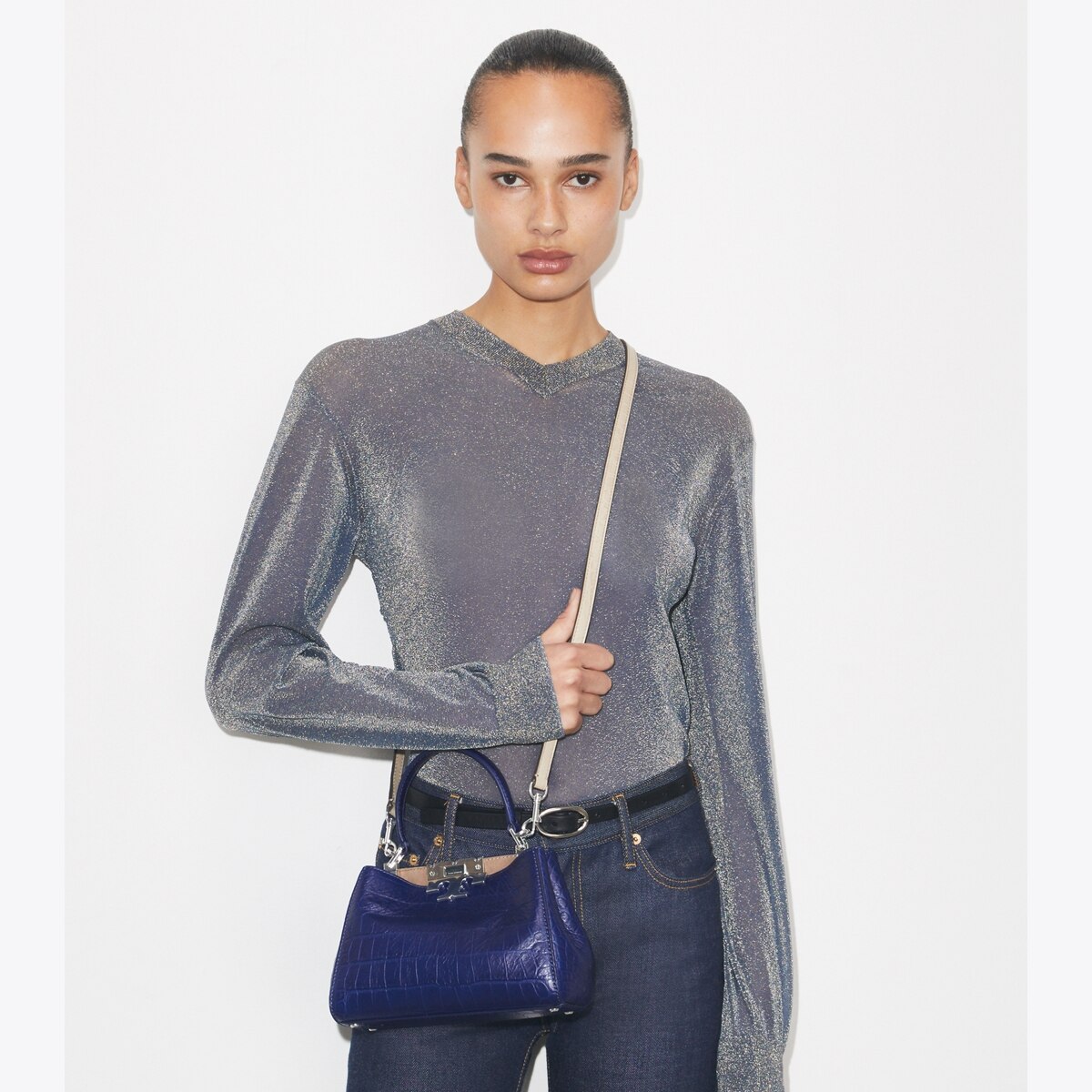 Mini Eleanor Soft Croc-Embossed Satchel: Women