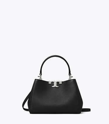 Tory Burch designer クロスボディバッグ エレノア ソフト ミニ サッチェルバッグ in Black front