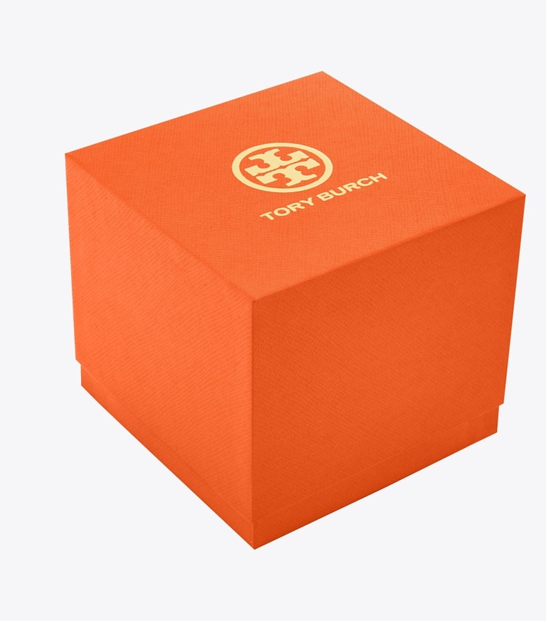 Tory Burch designer strap watches Mini Eleanor Watch in BLACK/BLACK IP/GOLD front
