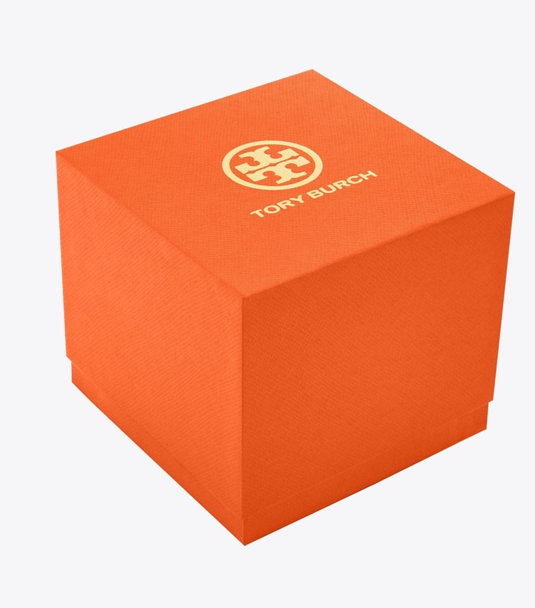 Tory Burch designer strap watches Mini Eleanor Watch in IVORY/GOLD watches box