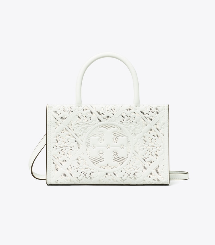 Tory Burch designer クロスボディバッグ エラ バイオ パーフォレート ミニ トートバッグ in Blanc front