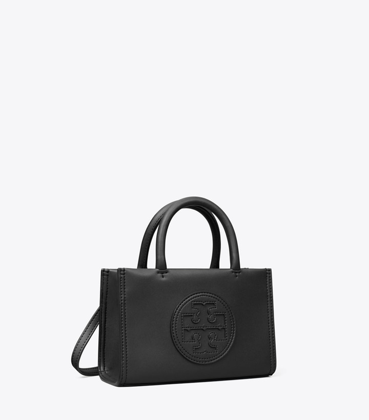 Tory Burch designer crossbody bags Mini Ella Bio Tote in Black angle
