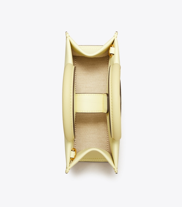 Tory Burch designer crossbody bags Mini Ella Bio Tote in Lemon Zest angle