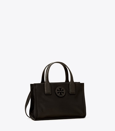 Tory Burch designer クロスボディバッグ ナイロン ミニ トートバッグ in Black angle