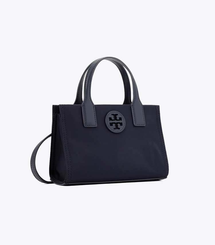 Tory Burch designer クロスボディバッグ ナイロン ミニ トートバッグ in Tory Navy angle
