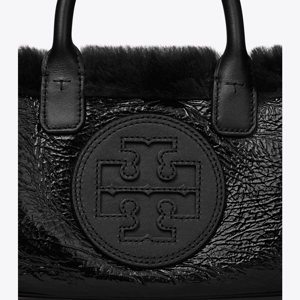 セール☆Tory Burch BLAKE SHEARLING SMALL TOTE Tory Burch Ella Mini Leather & Shearling Tote | Bloomingdale's