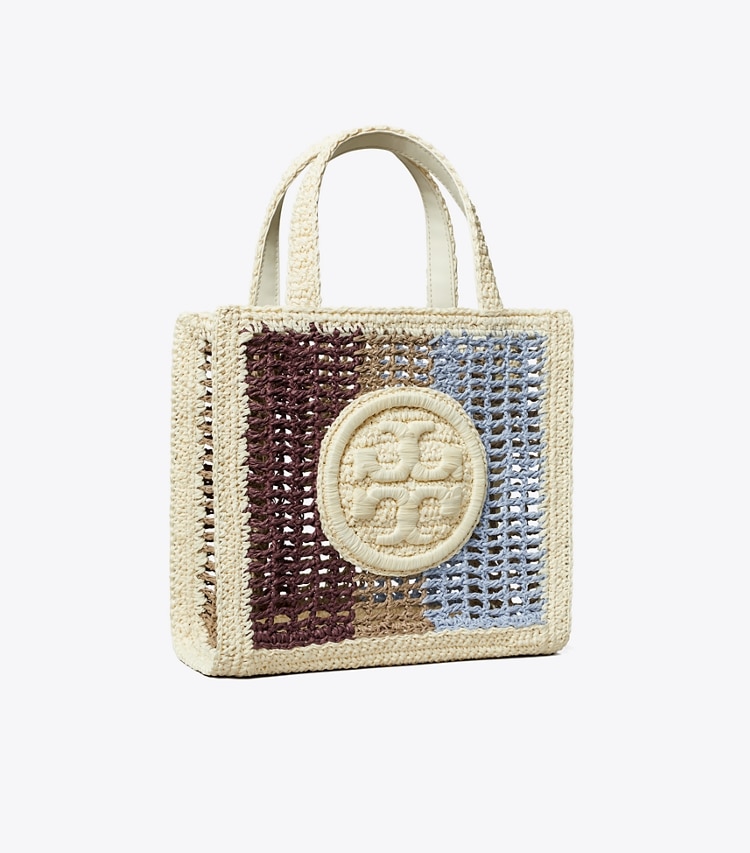 Tory Burch designer crossbody bags Mini Ella Striped Hand-Crocheted Tote in Multi angle