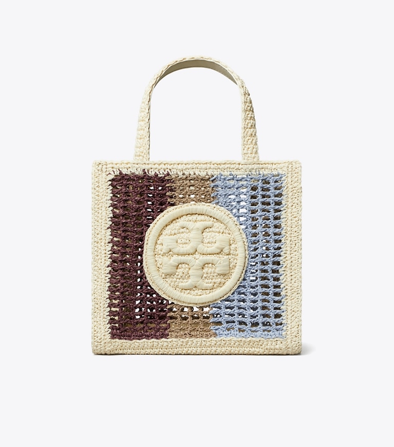 Tory Burch designer crossbody bags Mini Ella Striped Hand-Crocheted Tote in Multi angle