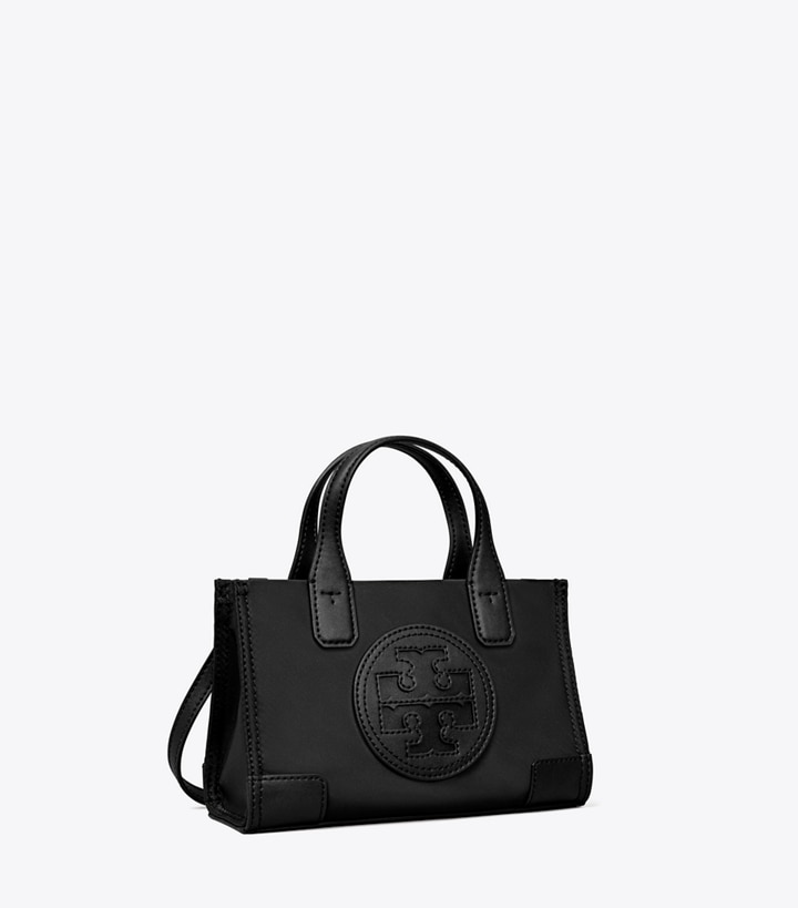 Tory Burch designer crossbody bags Mini Ella Tote in Black angle
