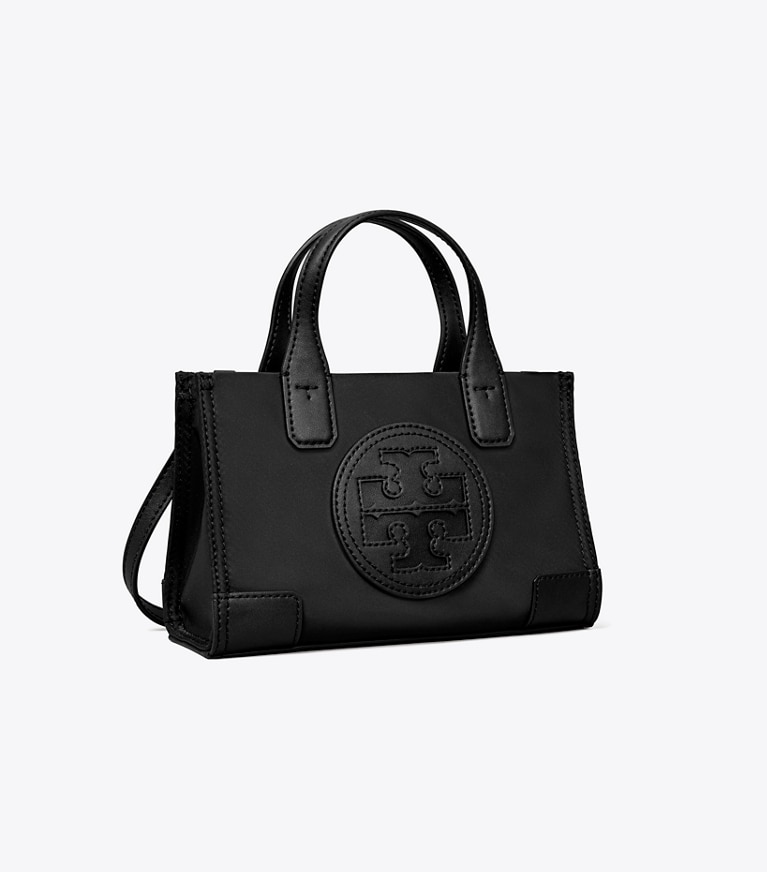 Tory Burch designer crossbody bags Mini Ella Tote in Black angle