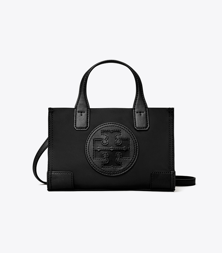 Tory Burch designer crossbody bags Mini Ella Tote in Black front