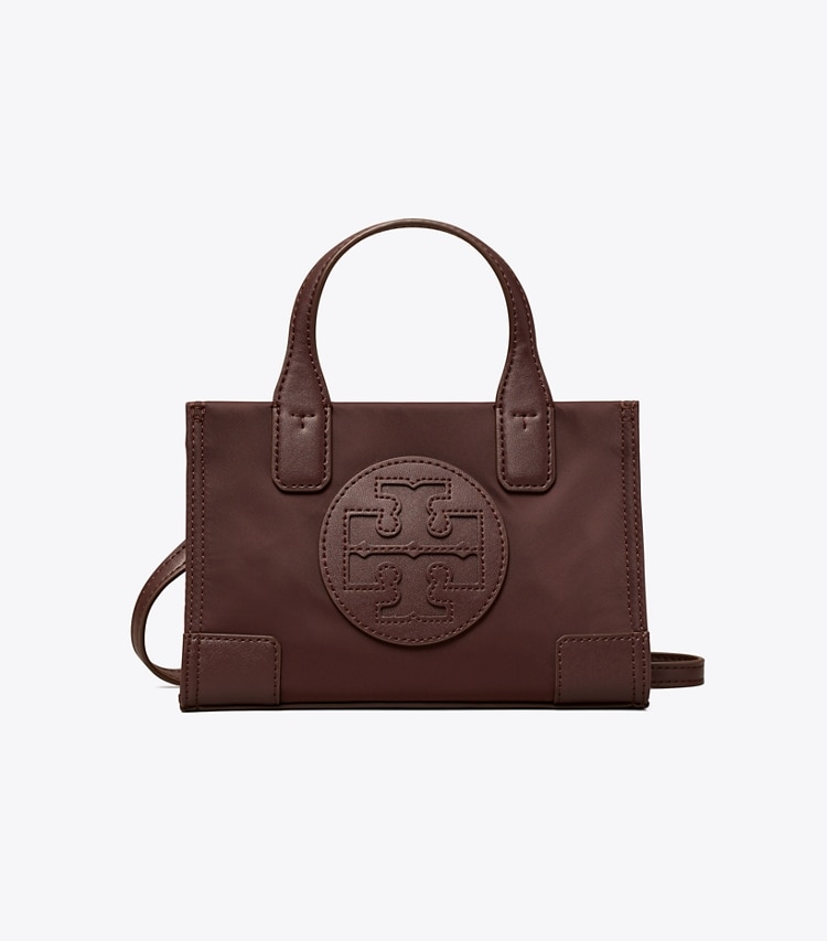 Tory Burch designer crossbody bags Mini Ella Tote in TEMPRANILLO front