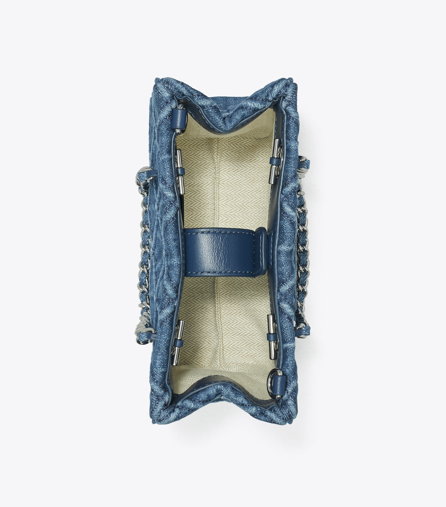 Mini Fleming Soft Denim Chain Tote