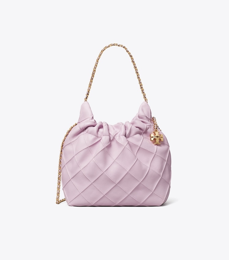 Tory Burch designer crossbody bags Mini Fleming Soft Hobo Bag in Pale Purple front