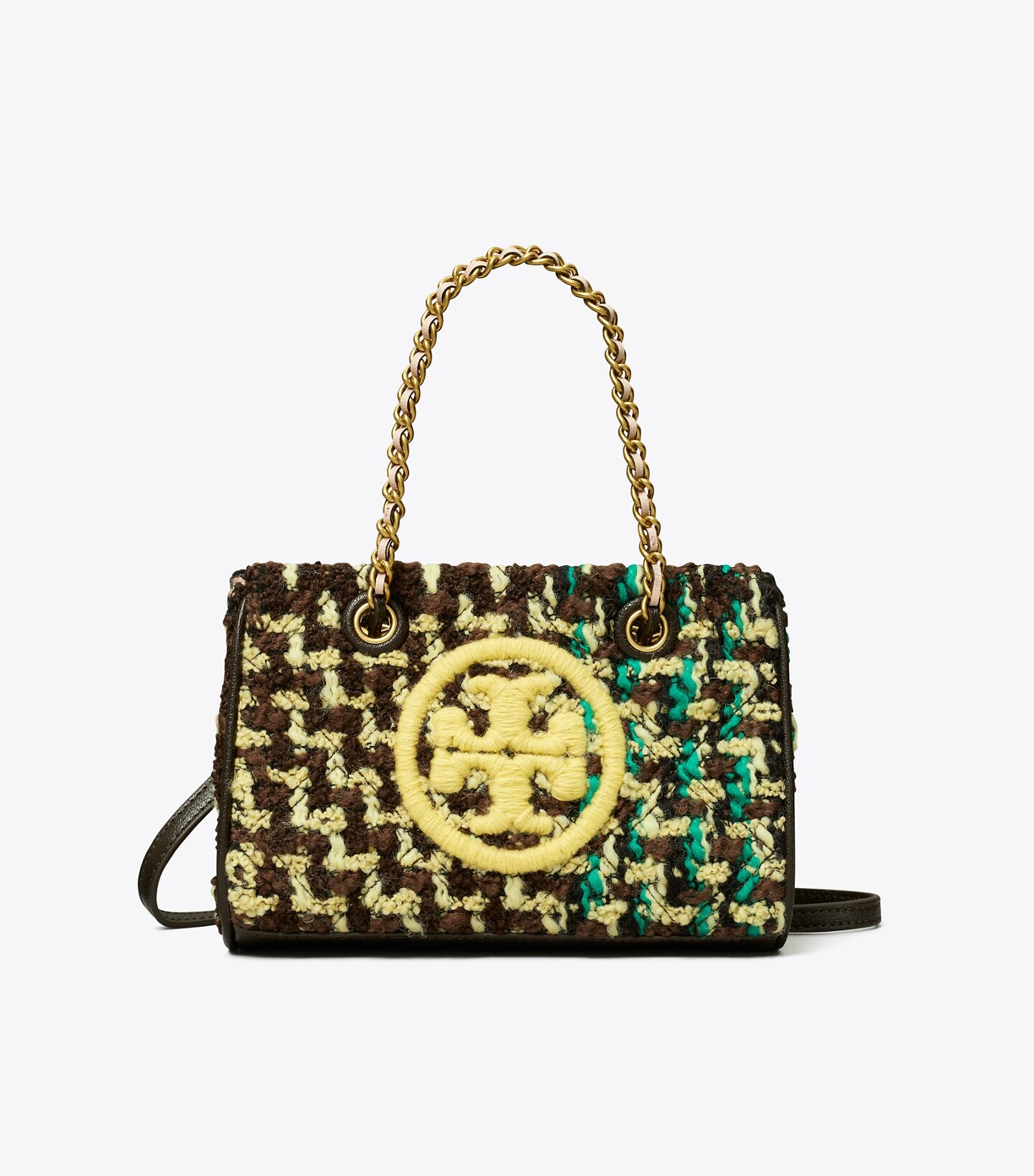 Mini Fleming Soft Tweed Chain Tote