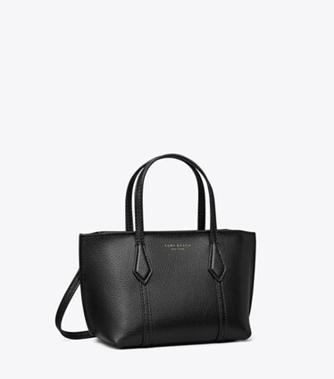 Tory Burch designer sacs à bandoulière Mini fourre-tout Perry dans Black angle