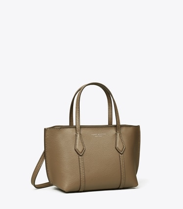 Tory Burch designer sacs à bandoulière Mini fourre-tout Perry dans Wild Mushroom angle