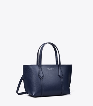 Tory Burch designer sacs à bandoulière Mini fourre-tout Perry dans Dark Sky angle