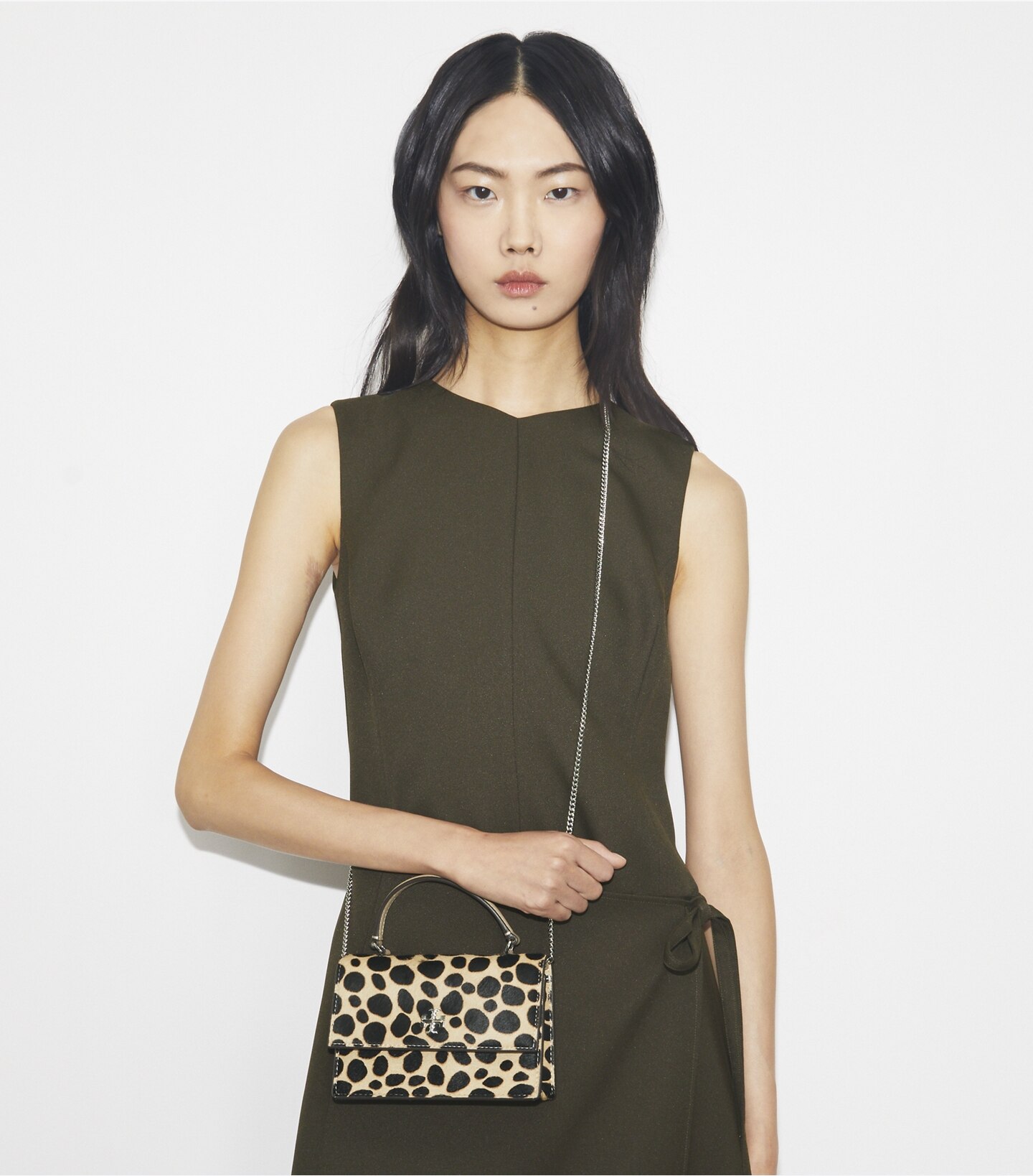 Mini Kira Calf Hair Top-Handle Crossbody