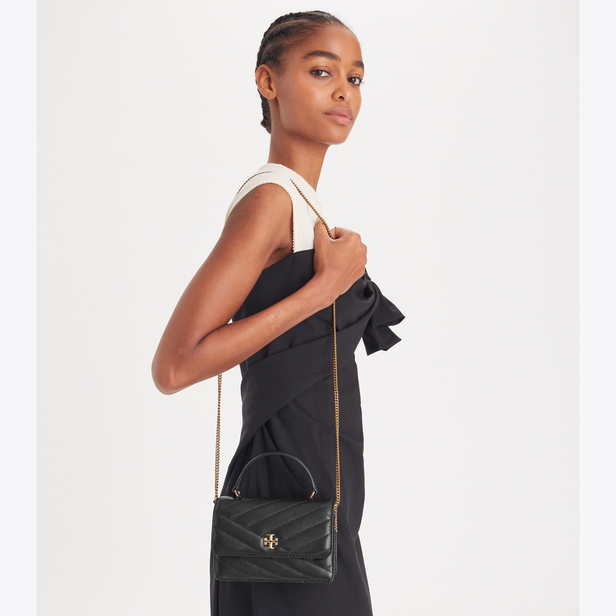 Mini Kira Chevron Top Handle Crossbody: Women's Designer