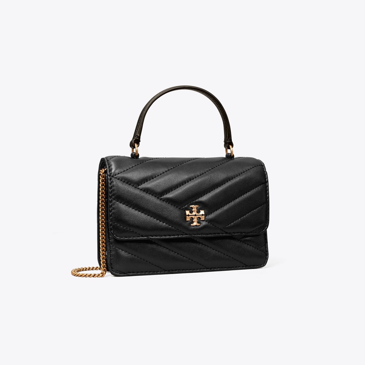 [TORY BURCH] キラ♪Kira Chevron Top-Handle Satchel Black Kira Chevron Top Handle Satchel by Tory Burch