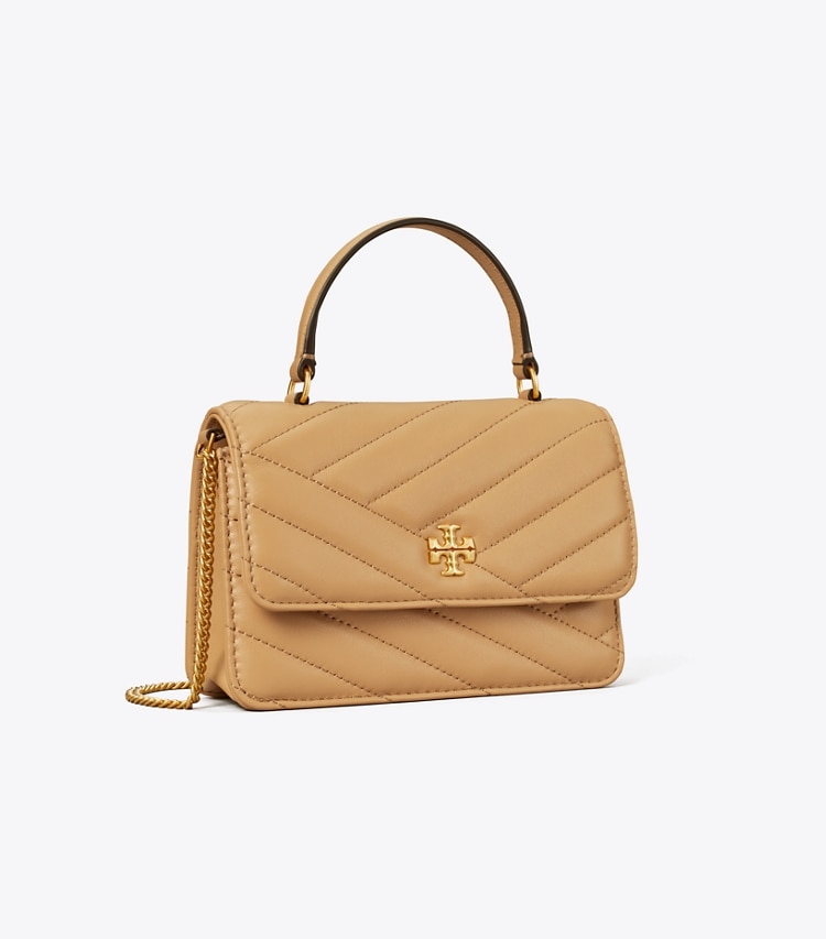 Tory Burch designer mini bags Mini Kira Chevron Top Handle Crossbody in Desert Dune angle
