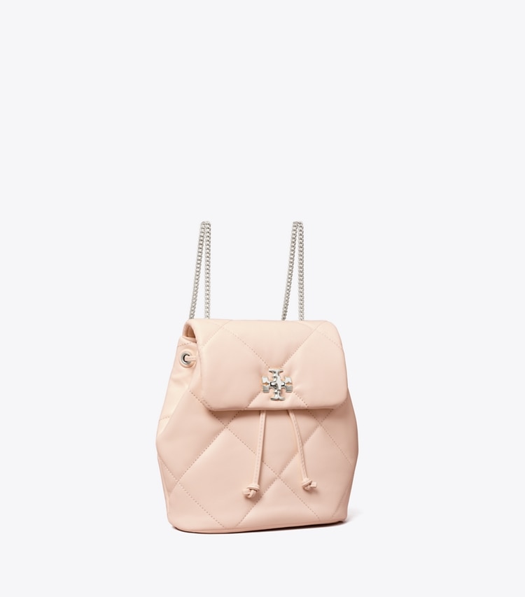Tory Burch designer backpacks Mini Kira Diamond Quilt Backpack in Soft Pink angle