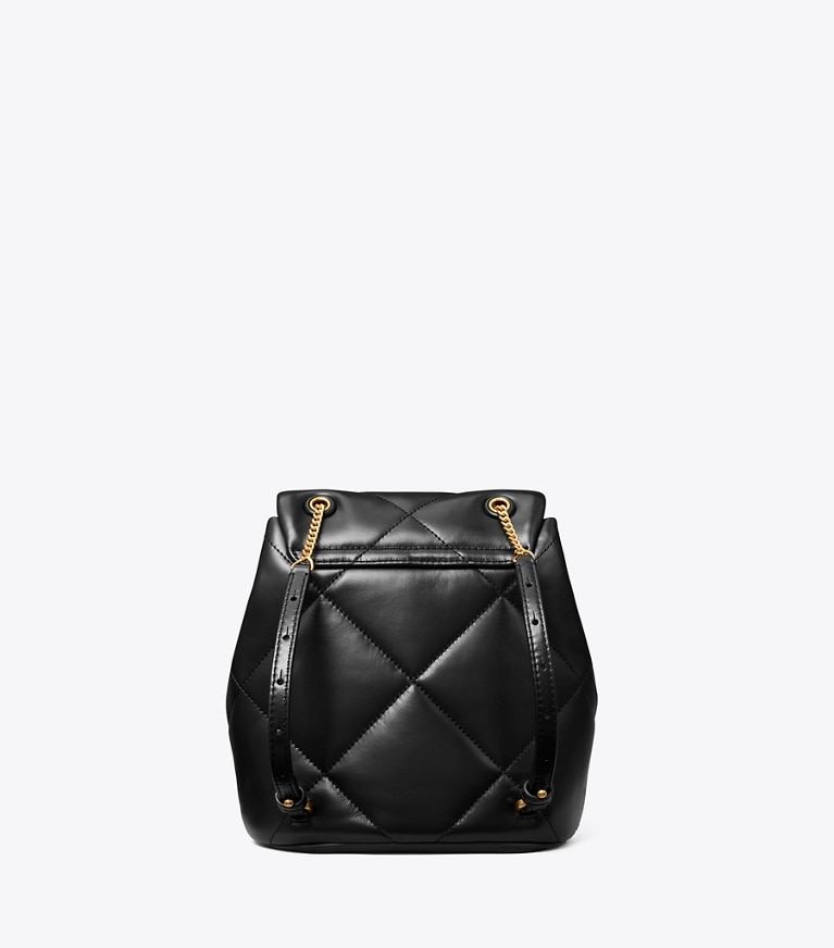 Tory Burch designer rucksäcke Mini Kira Diamond Quilt Backpack in Black angle
