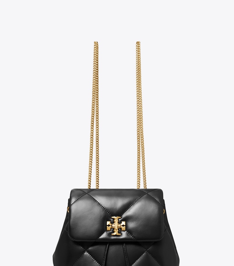 Tory Burch designer rucksäcke Mini Kira Diamond Quilt Backpack in Black angle