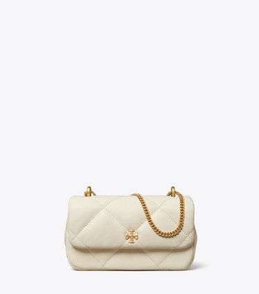 Tory Burch designer クロスボディバッグ キラ ダイヤモンドキルト ミニフラップバッグ in Warm White front