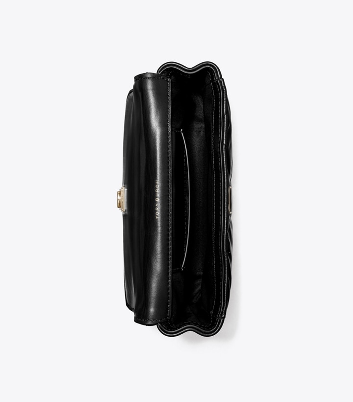 最新作の トリーバーチ ショルダーバッグ 黒革 超美品 バッグ 