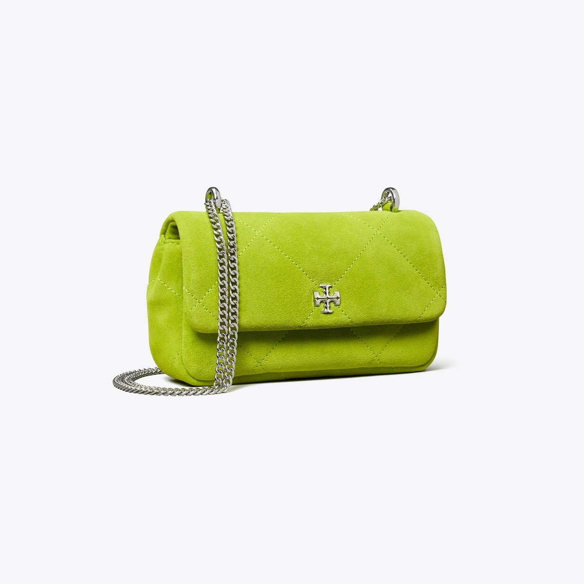 Mini Kira Diamond Quilt Suede Flap Bag