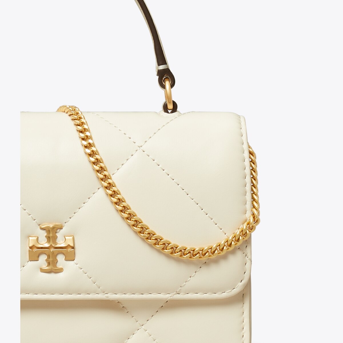 即発 Tory Burch Kira Diamond Quilt Chain Wallet 158326 Mini Kira Diamond Quilt Top-Handle Crossbody: Women's