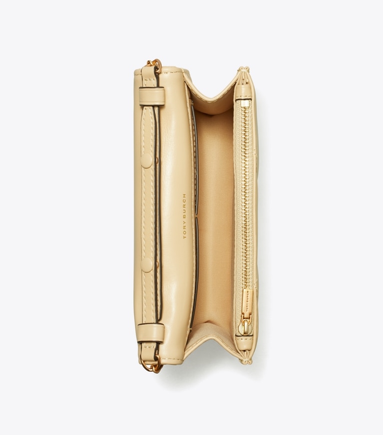 Tory Burch designer mini bags Mini Kira Diamond Quilt Top-Handle Crossbody in Vanilla Soft Serve angle