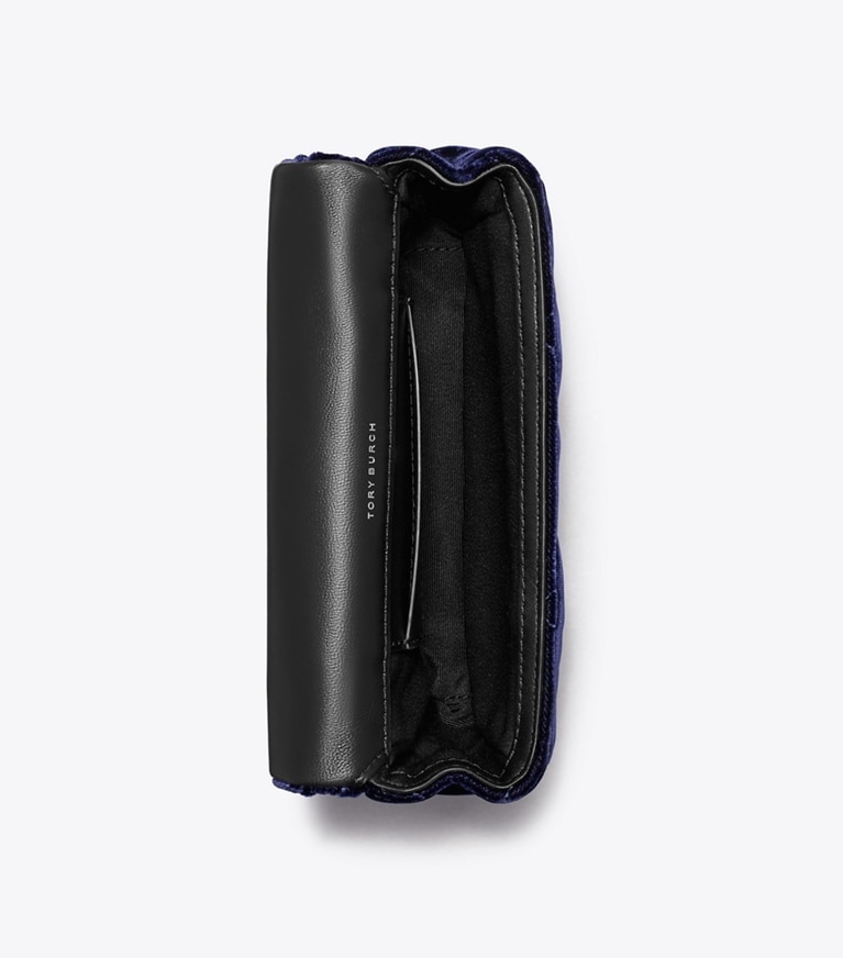 Mini Kira Diamond Quilt Velvet Pavé Flap Bag: Women's Designer