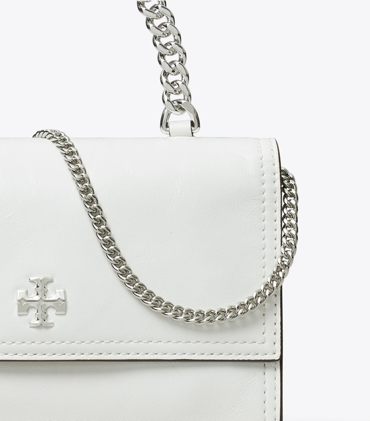 Tory Burch designer クロスボディバッグ キラ ディストレスト トップハンドル ミニクロスボディ in BIANCO ディテール