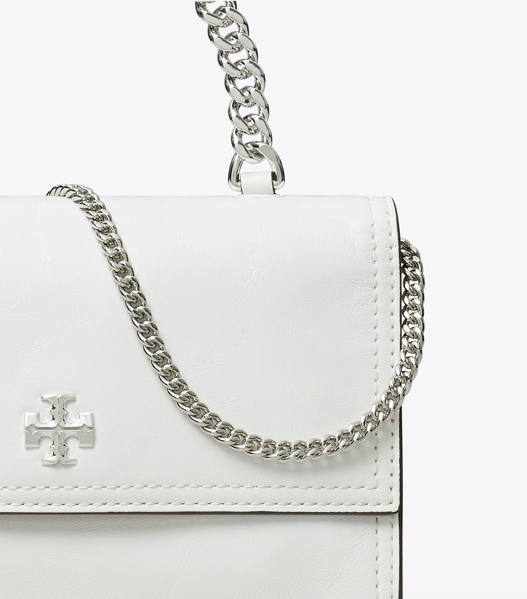 Tory Burch designer クロスボディバッグ キラ ディストレスト トップハンドル ミニクロスボディ in BIANCO ディテール