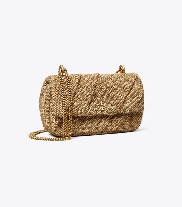 Tory Burch designer クロスボディバッグ キラ ドレープラフィア ミニフラップバッグ in CAMEL angle
