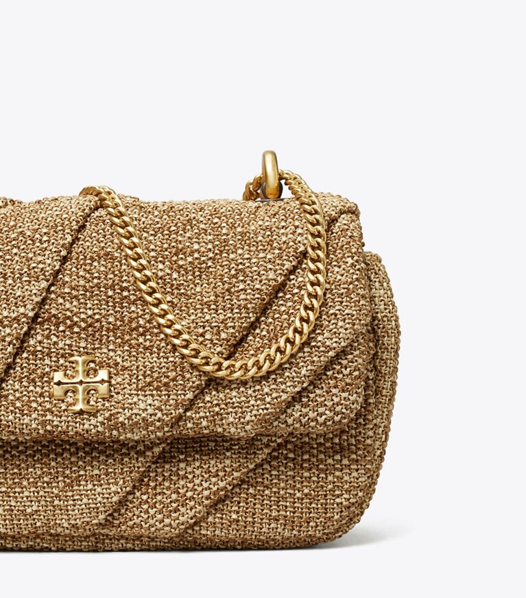 Tory Burch designer クロスボディバッグ キラ ドレープラフィア ミニフラップバッグ in CAMEL angle