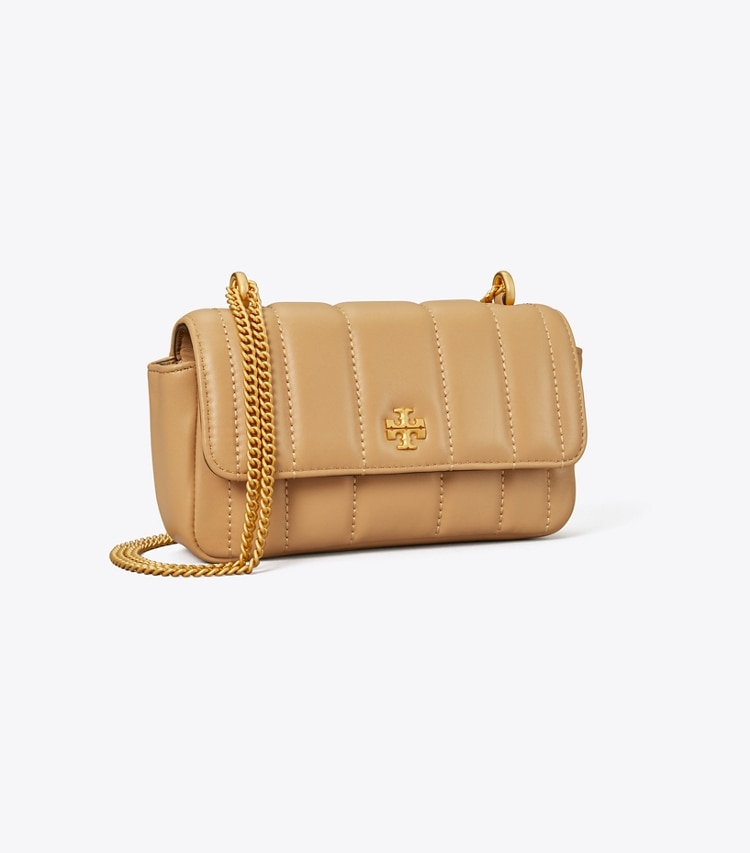 Tory Burch designer crossbody bags Mini Kira Flap Shoulder Bag in Desert Dune angle