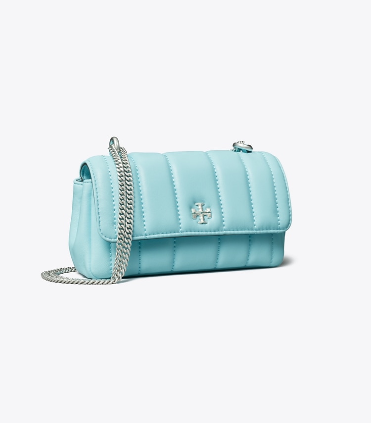 Tory Burch designer crossbody bags Mini Kira Flap Shoulder Bag in Light Celeste angle
