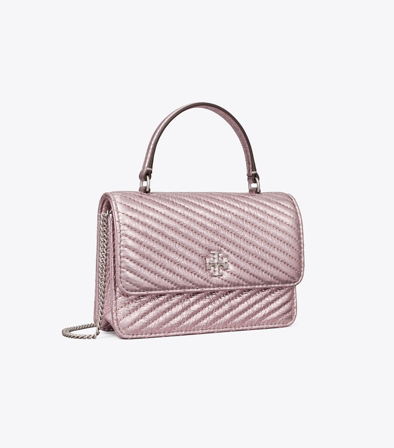 Mini Kira Moto Quilt Metallic Top-Handle Chain Wallet: Women's Designer  Mini Bags | Tory Burch