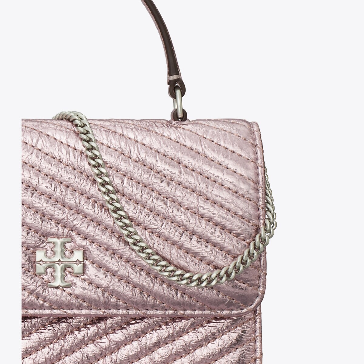 Mini Kira Moto Quilt Metallic Top-Handle Crossbody: Women's